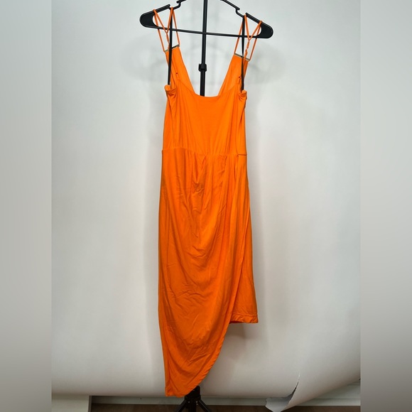 Orange wrap Dress - BEBE- size small - Picture 5 of 7